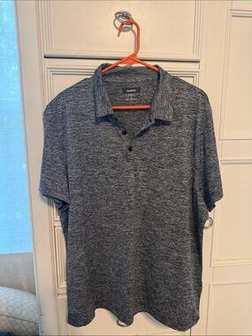 A/X Armani Exchange Men's Charcoal Heather Polo